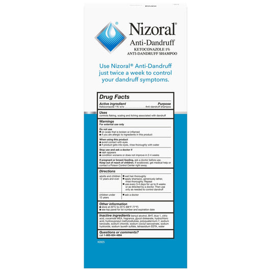 Nizoral shampoo with 1% ketoconazole for dandruff