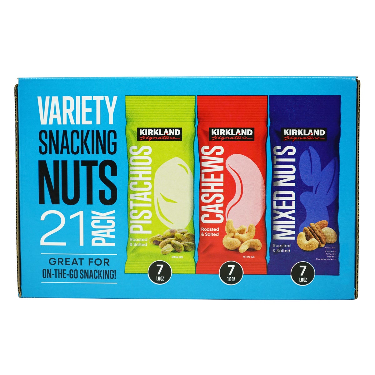 Kirkland Signature snacking nuts variety pack 21-count