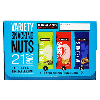 Kirkland Signature 1.6 oz nut snack variety box