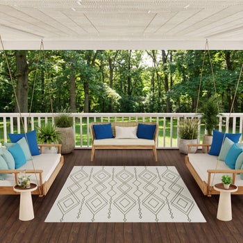 Nourison Garden Spring Frostline indoor outdoor area rug