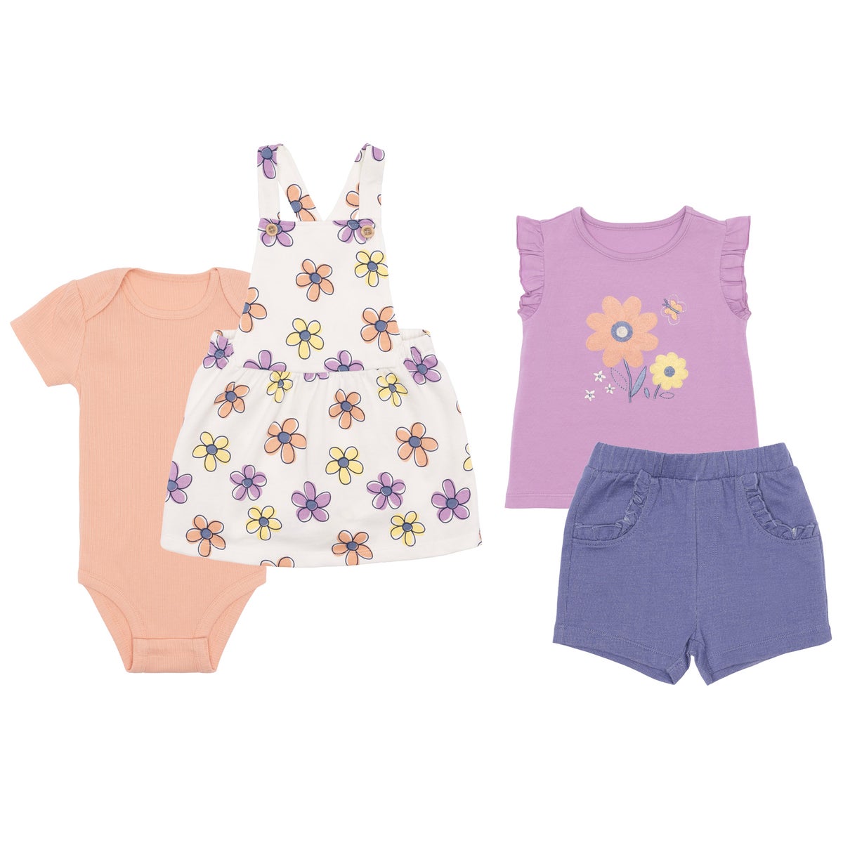 Pekkle coordinated baby outfit for girls