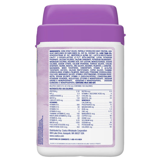 Kirkland Signature gentle baby formula with dual HMOs