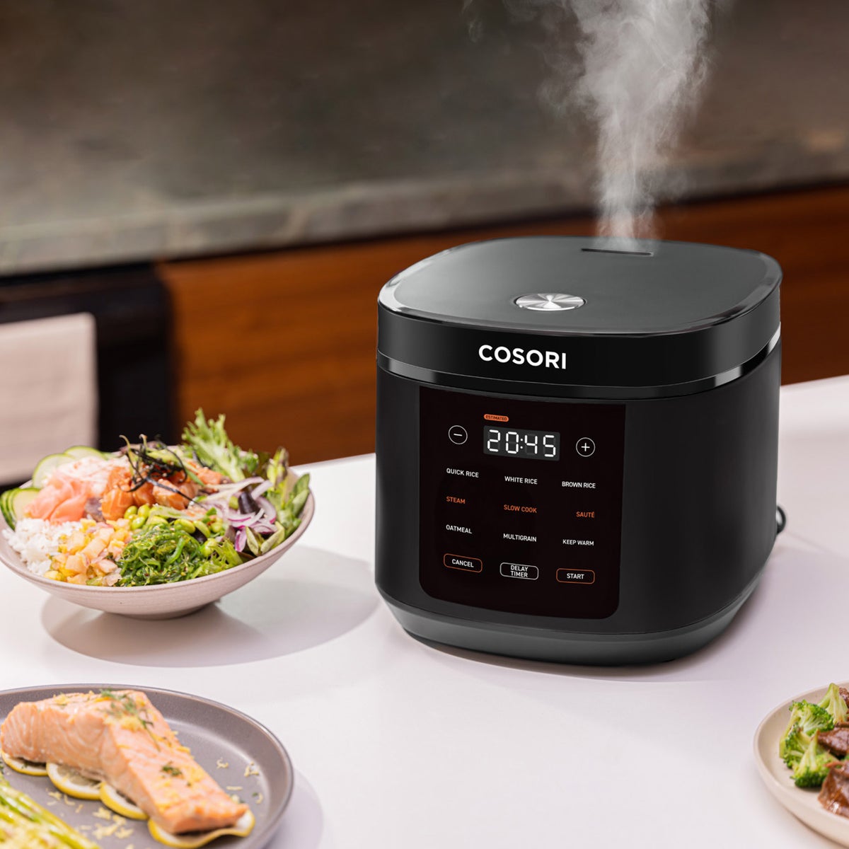 Modern Cosori rice cooker for kitchen countertops