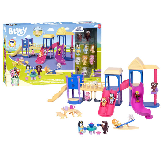 Bluey's Playdate Playground Set with characters
