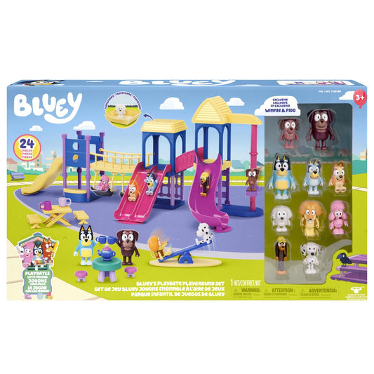 Bluey playground playset with slides and swings