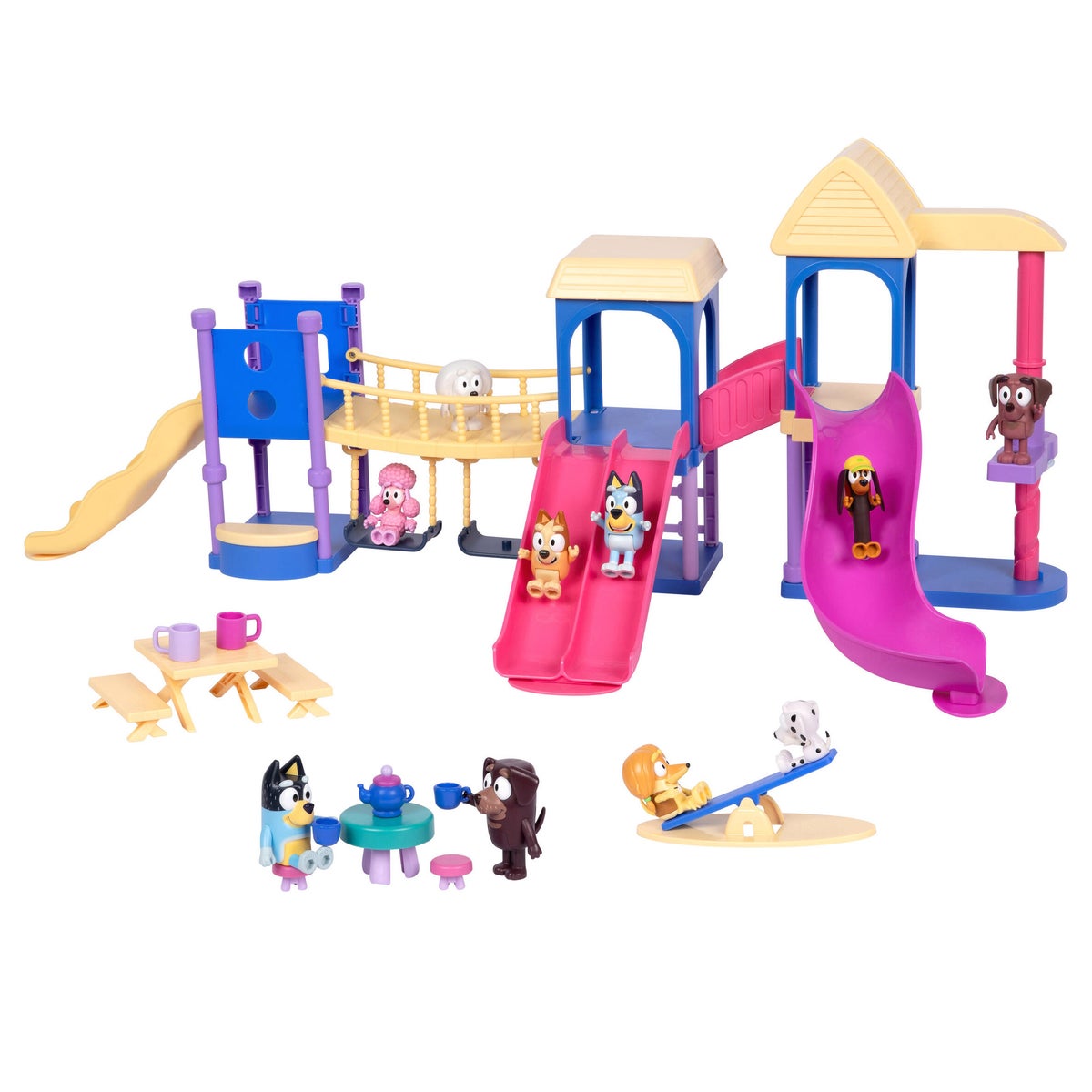 Bluey playset featuring spiraling pole