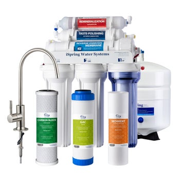 iSpring 6-stage alkaline reverse osmosis water filtration system with faucet