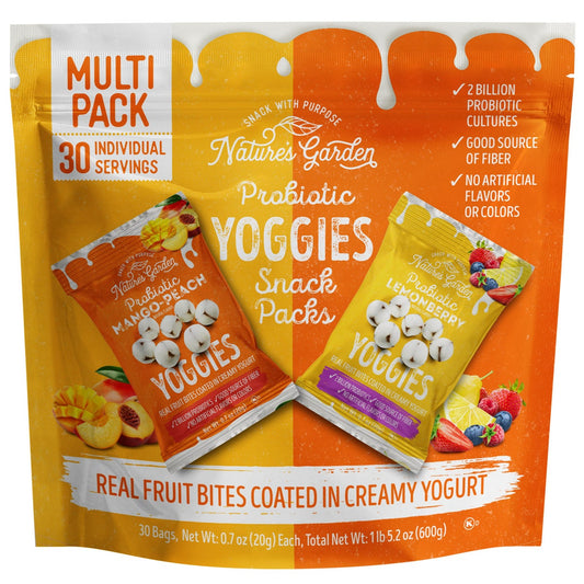 Nature's Garden Probiotic Yoggies variety pack 30-count