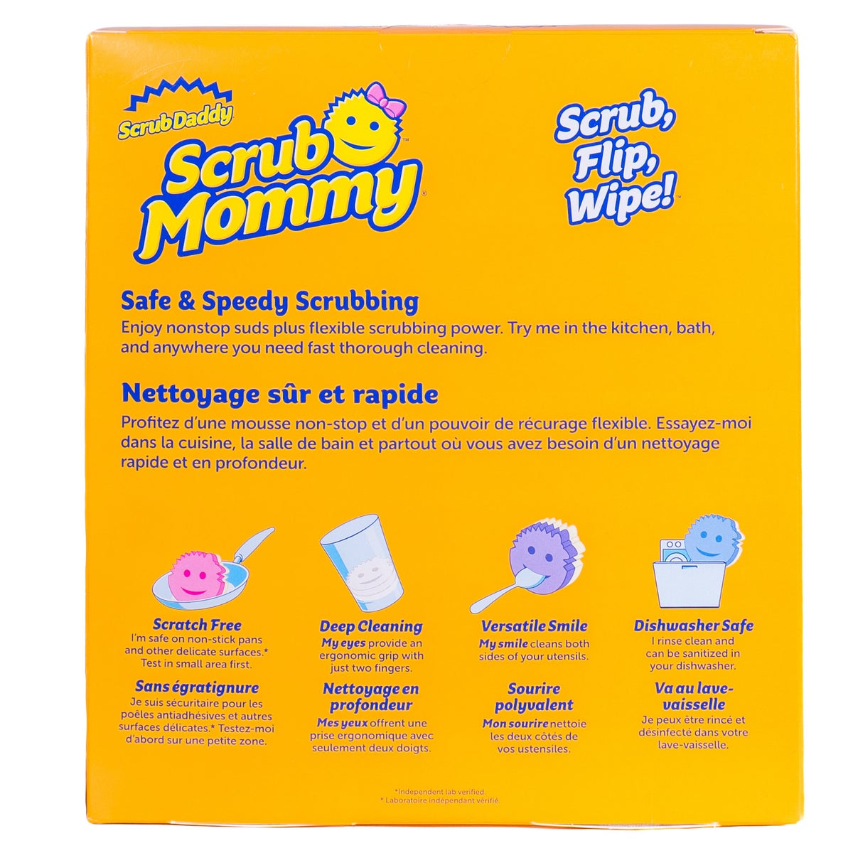 Colorful scratch-free Scrub Mommy cleaning sponges