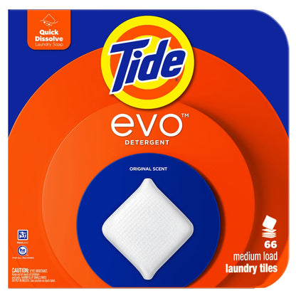 Tide Evo Original laundry detergent tiles 66 count