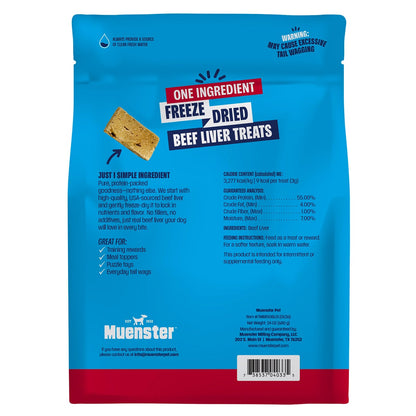 Single-ingredient freeze dried beef liver dog treats