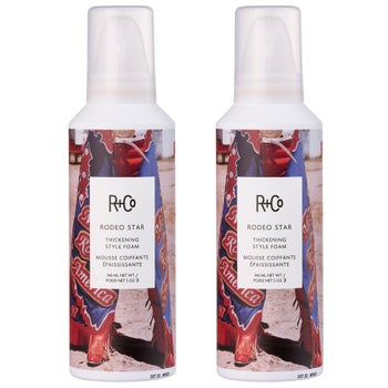 R+Co Rodeo Star thickening style foam 2-pack for fine to medium hair
