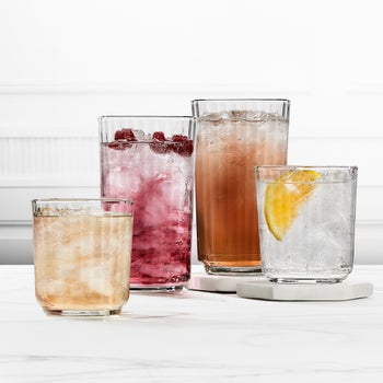 Libbey Century 16-piece fluted glass drinkware set