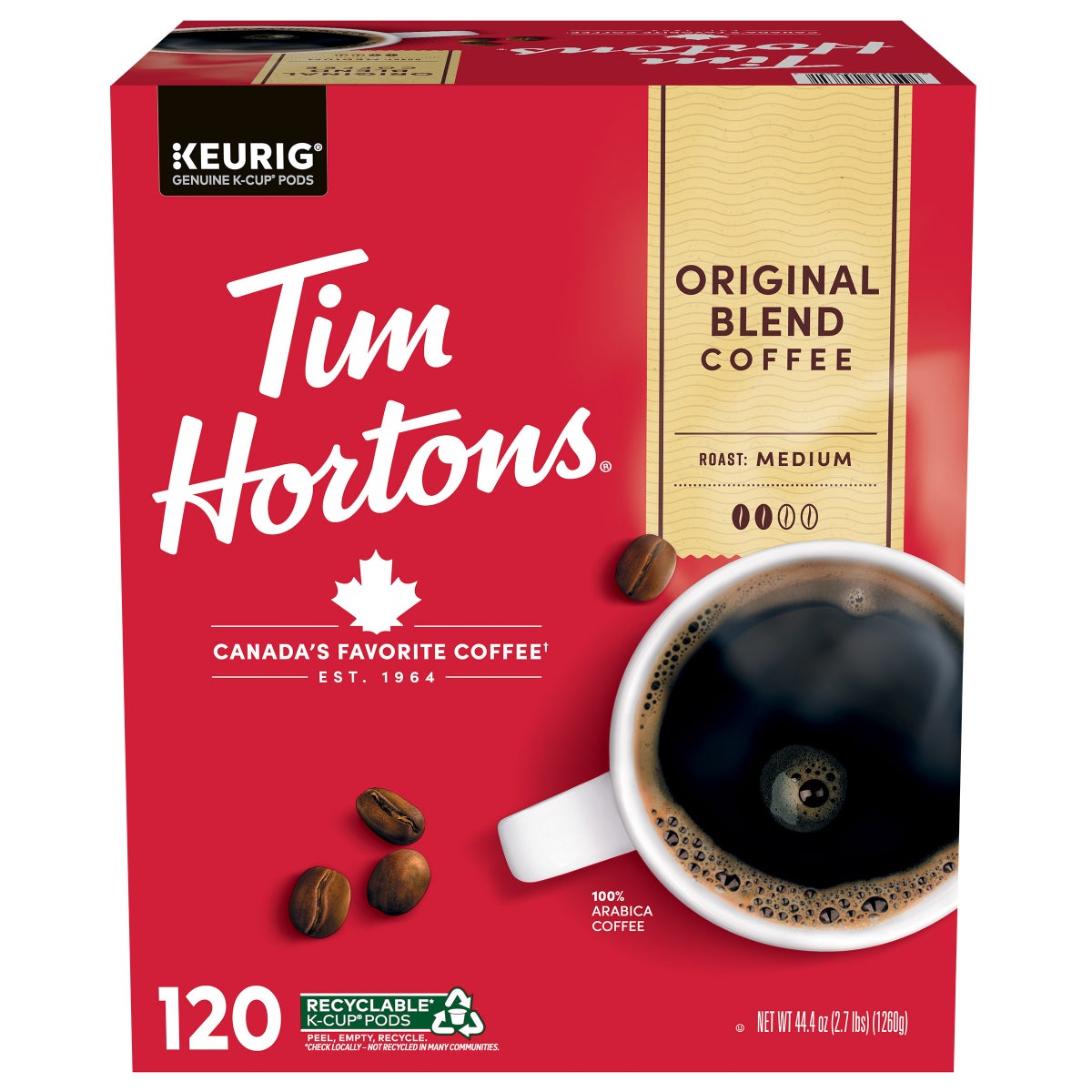 Tim Hortons Original Blend K-Cup pods 120-count box