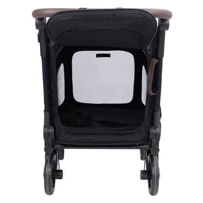 WonderFold pet stroller with rear braking system