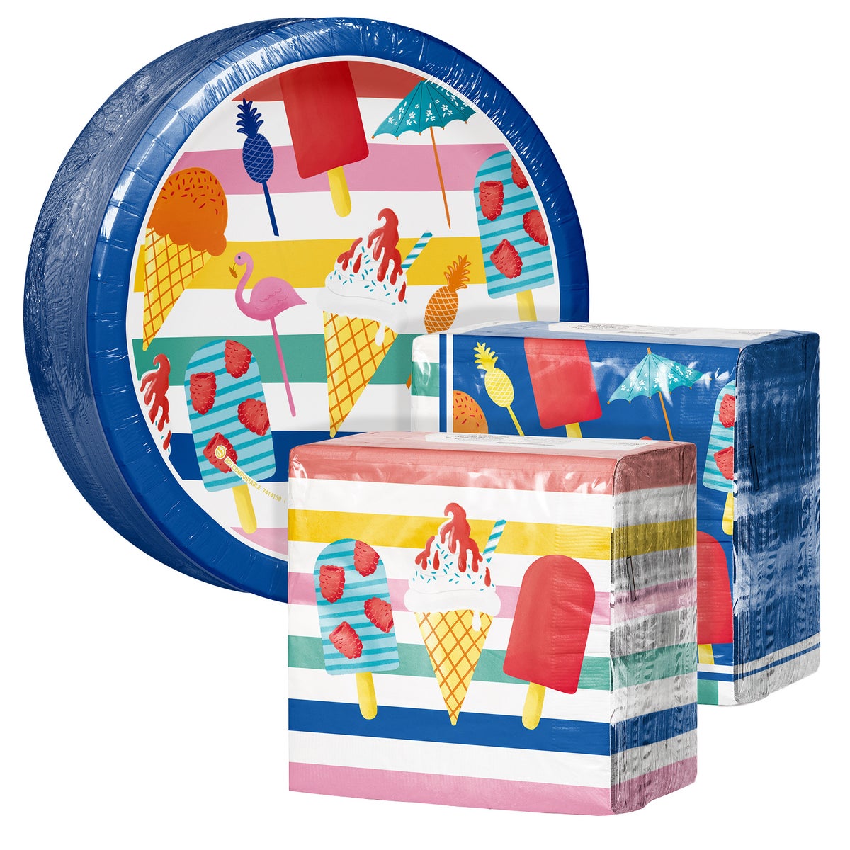 Artstyle Beat the Heat paper plate and napkin bundle