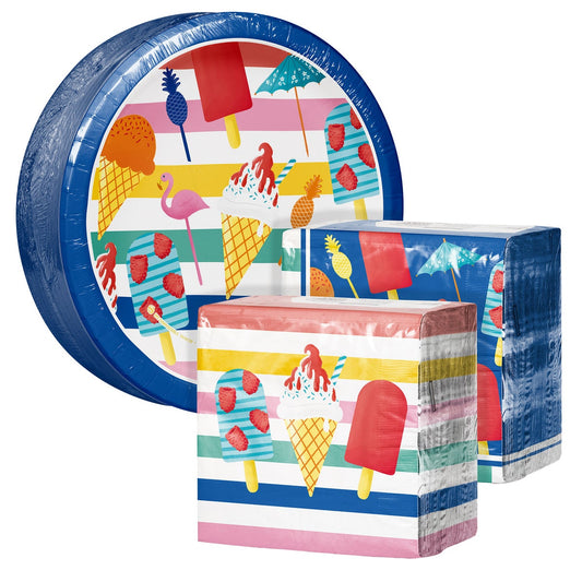 Artstyle Beat the Heat paper plate and napkin bundle