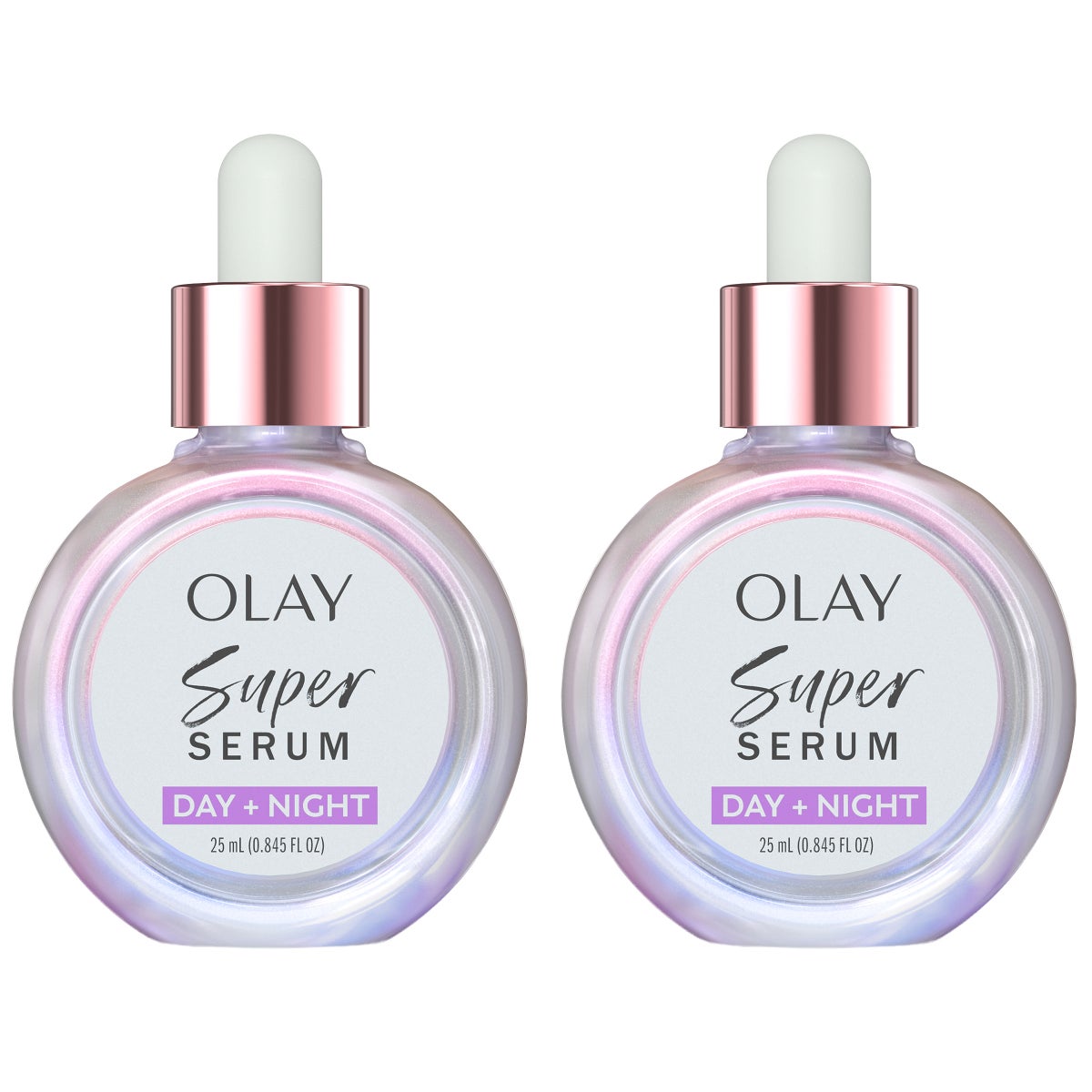 Olay Super Serum 8 in 1 skin treatment bottles