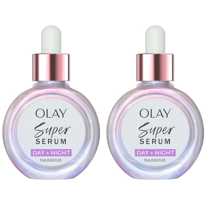 Olay Super Serum 8 in 1 skin treatment bottles