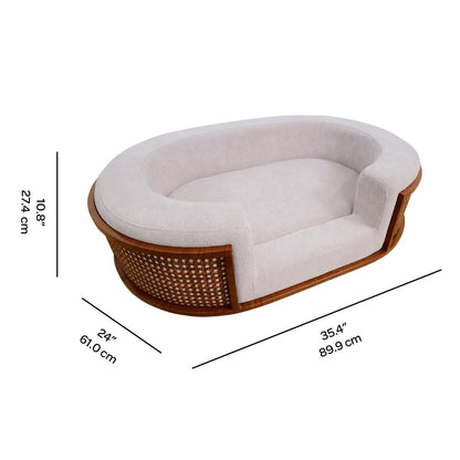 Contemporary rattan pet bed for everyday comfort