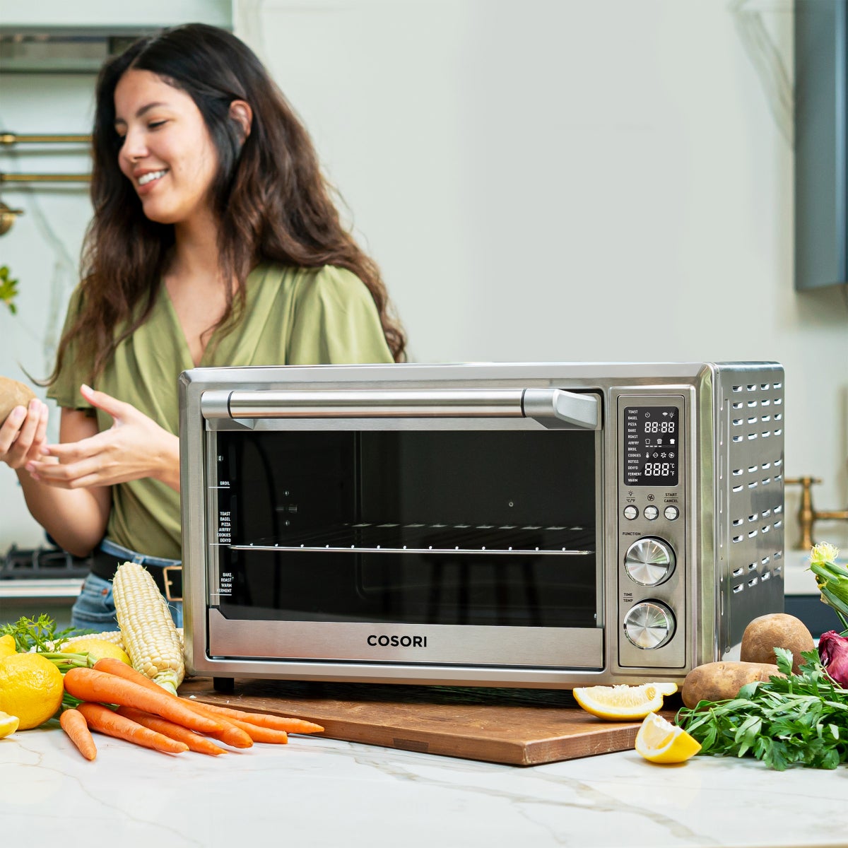 Cosori countertop toaster oven interior capacity
