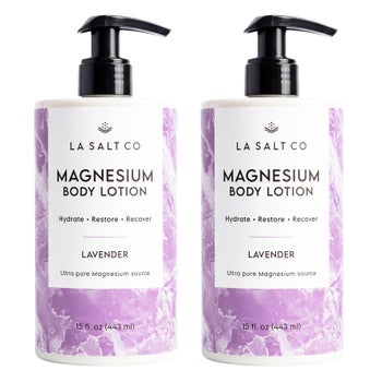 LA SALT CO Magnesium Body Lotion 2-pack, 15 fl oz