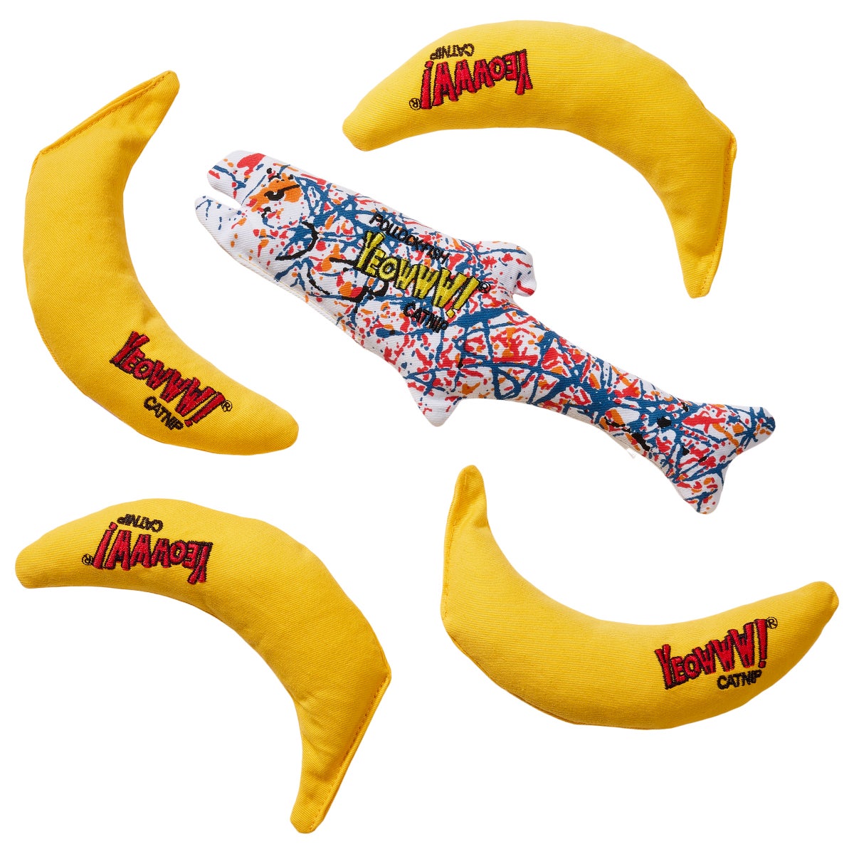 Yeowww! banana catnip toy set for cats