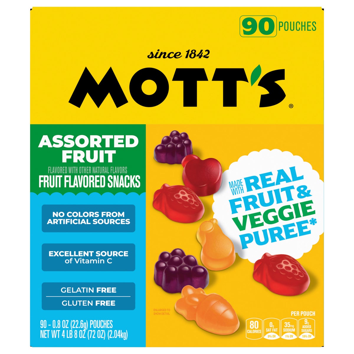 Mott's assorted fruit flavored snacks 90-count pack