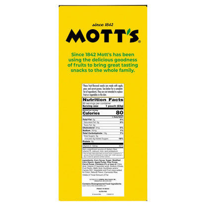 Fruit shaped Mott's snacks made with real fruit puree