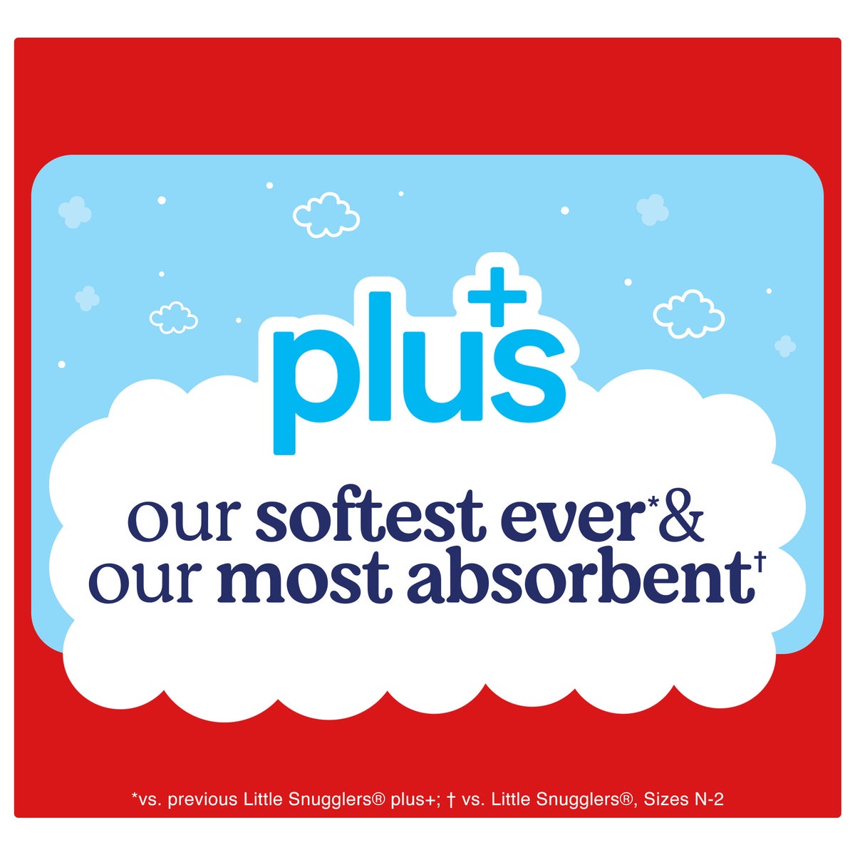 Huggies Plus diapers leak protection packaging