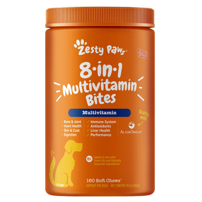 Zesty Paws pumpkin dog multivitamin bites 160 count