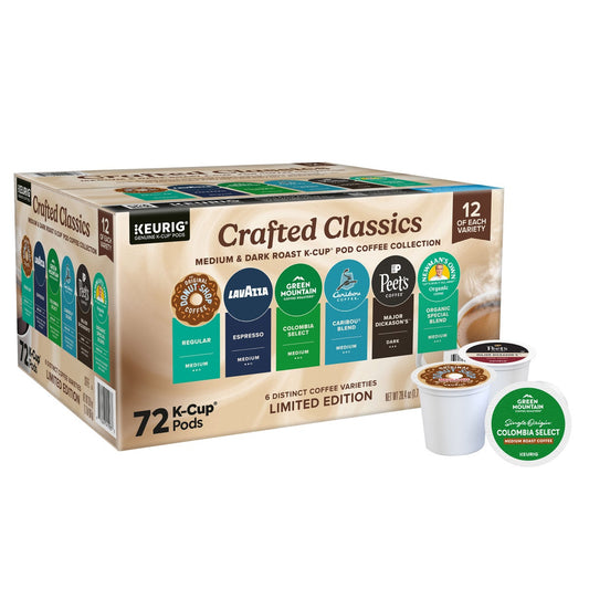 Keurig coffee pods medium and dark roast assortment