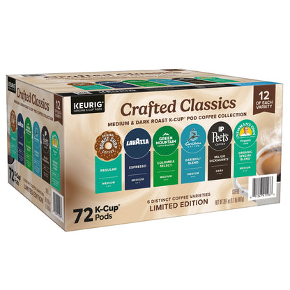 Variety pack of caffeinated K-Cup coffee pods