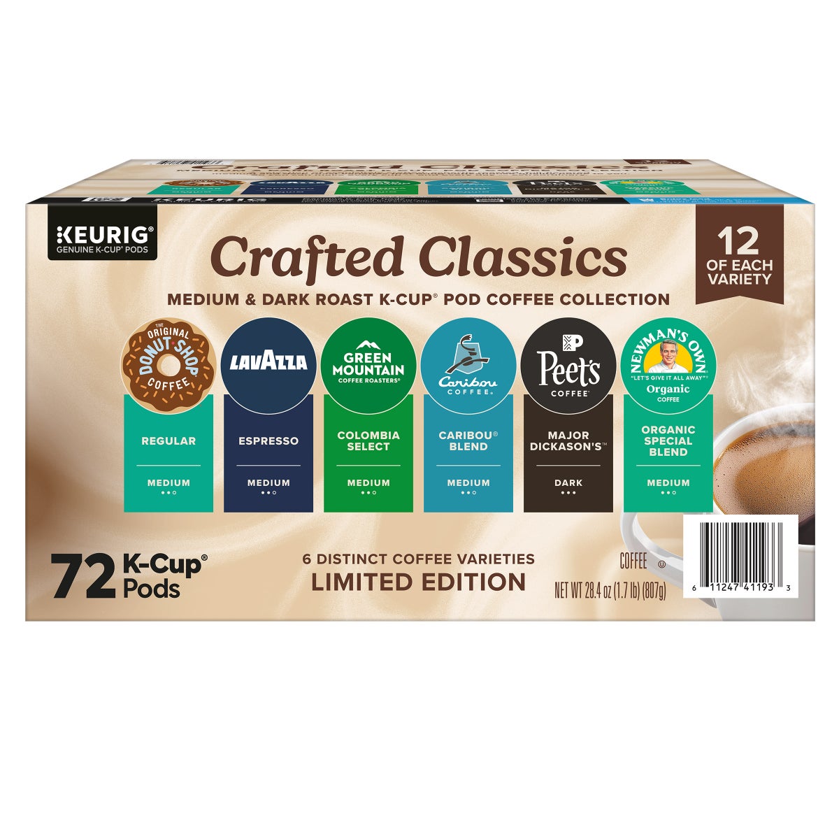 72 count Crafted Classics coffee pod box