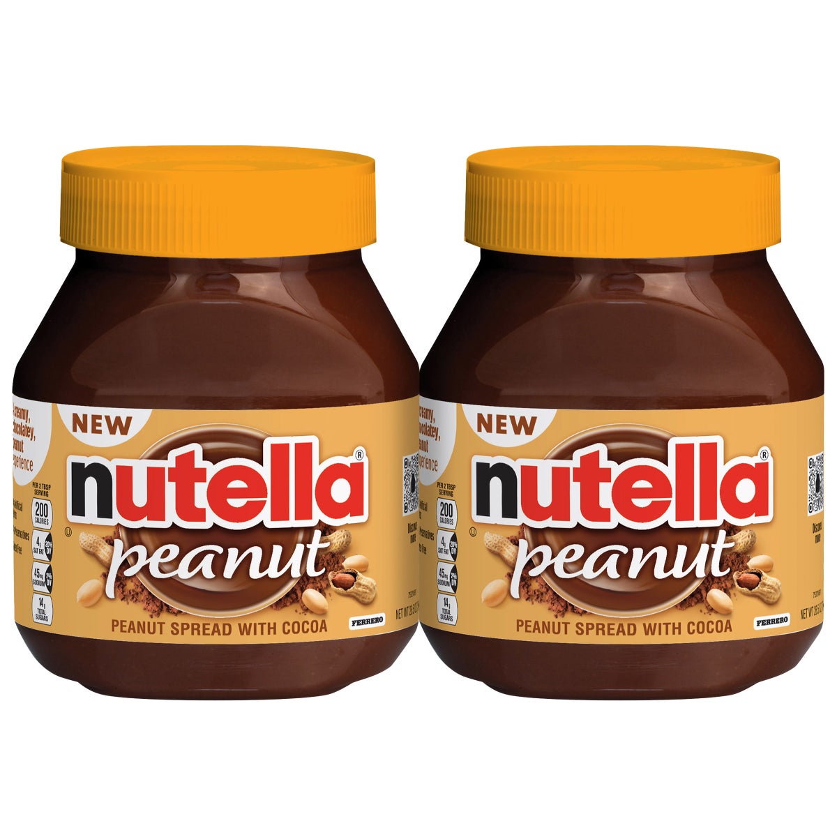 Nutella peanut spread with cocoa 26.5 oz 2-pack