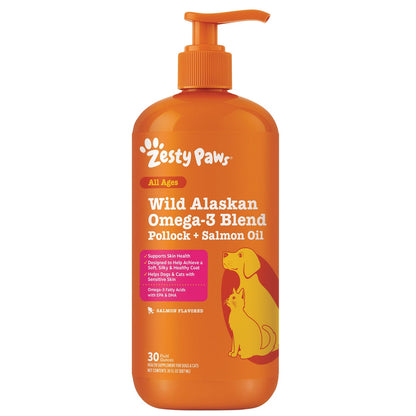 Zesty Paws Wild Alaskan omega-3 oil for pets