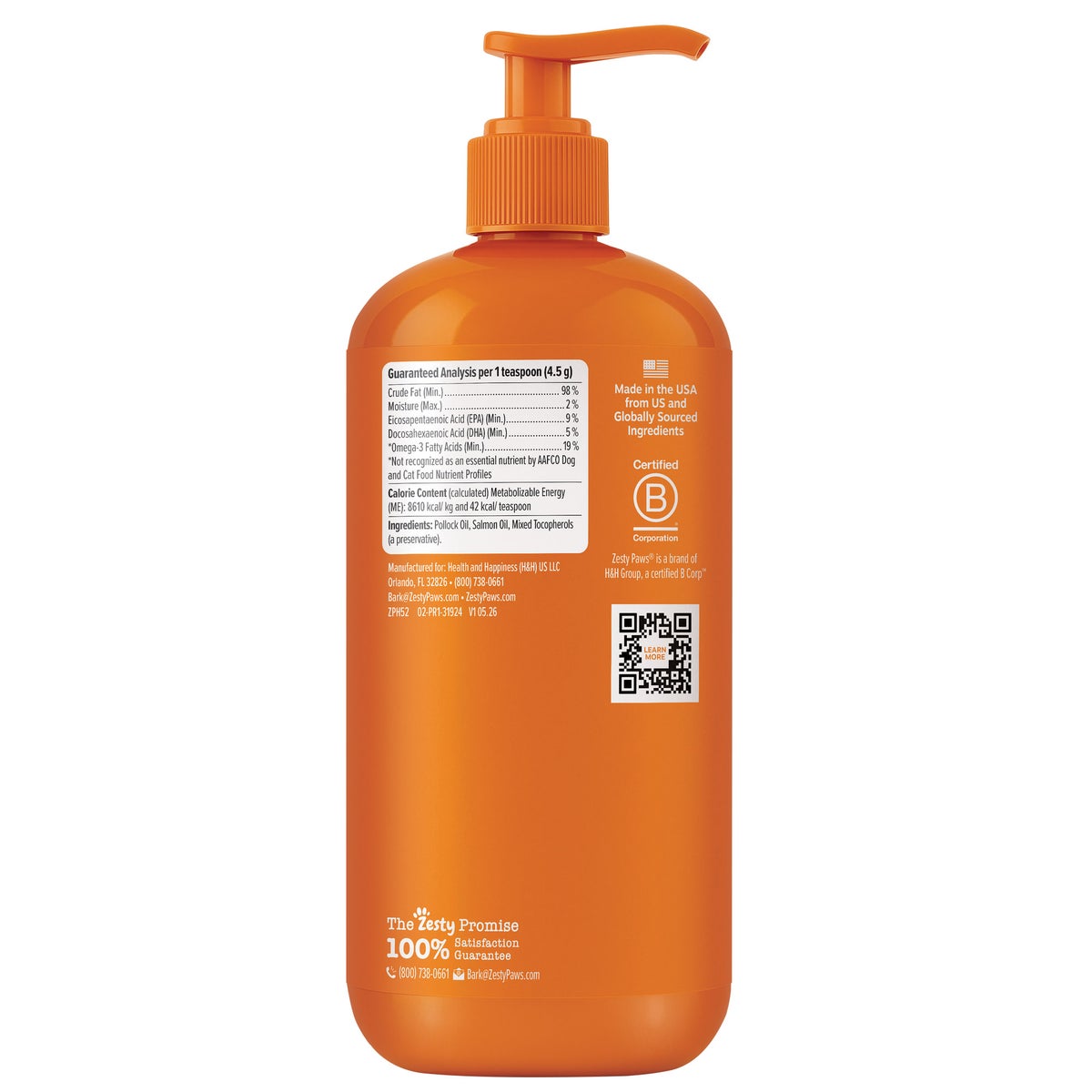 30 oz pollock and salmon oil supplement bottle