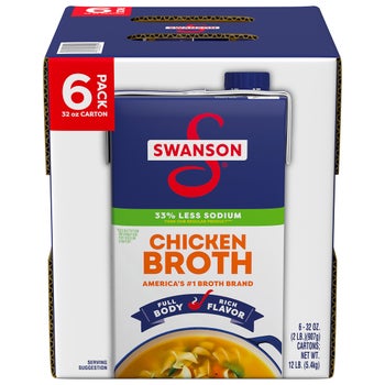 Swanson Chicken Broth 32 oz 6-count cartons