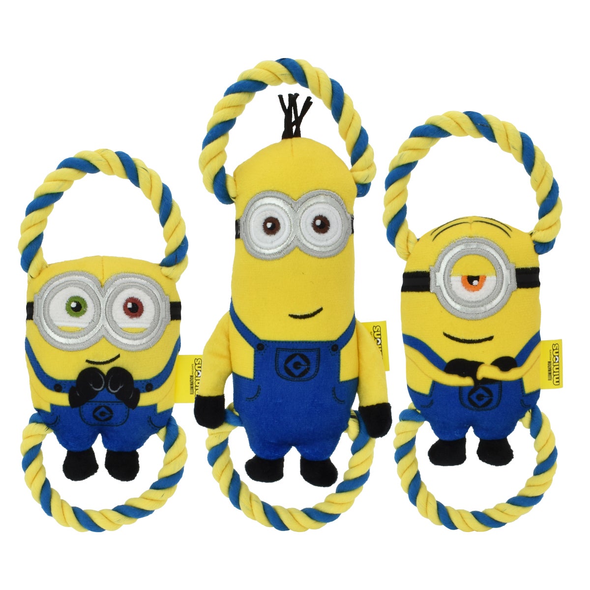 Multipet Minions dog toys 3-count plush pack