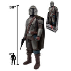 Large Mandalorian action figure with seven points of articulation