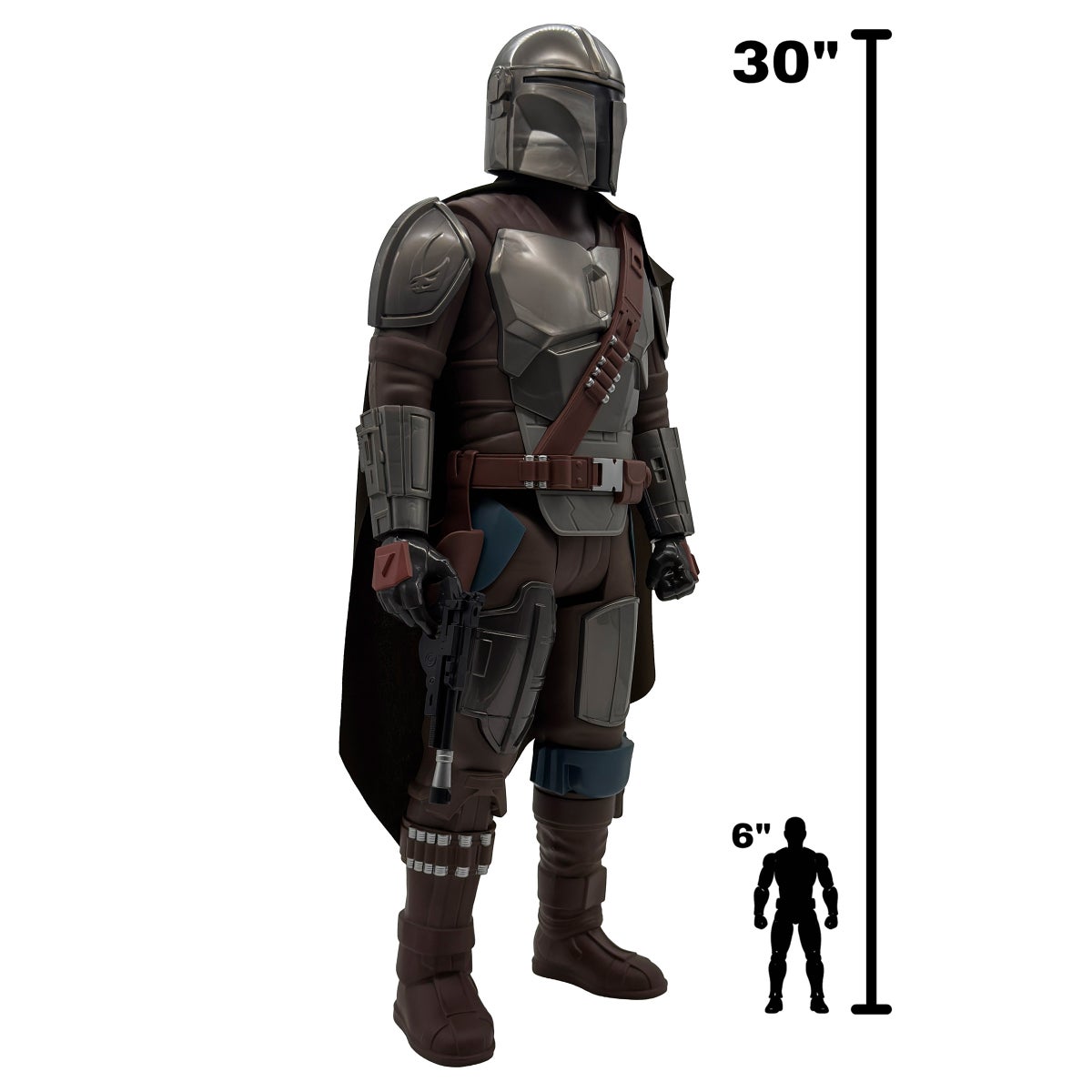 Mandalorian 30-inch action figure for play or shelf display