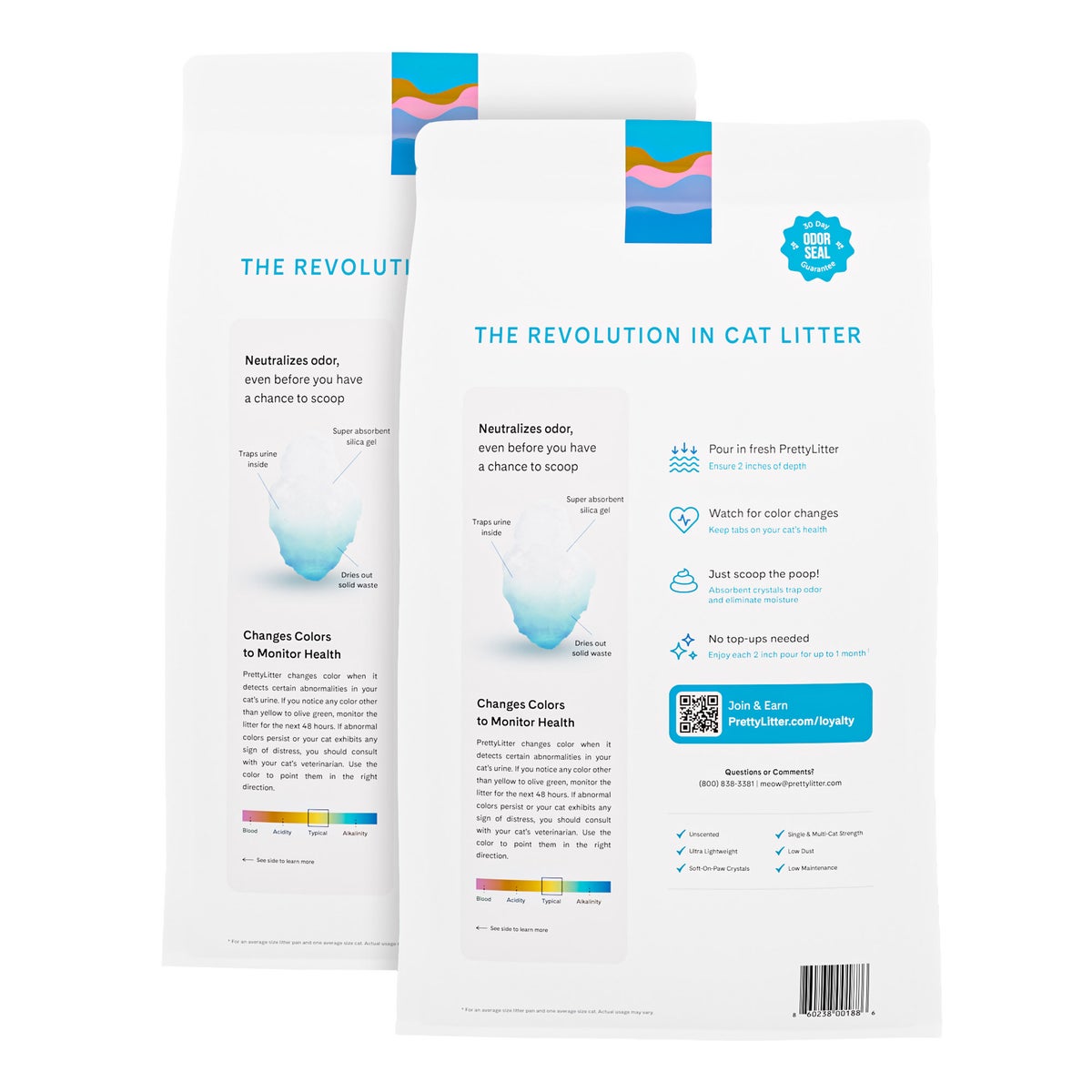 PrettyLitter low dust cat litter with color-changing formula
