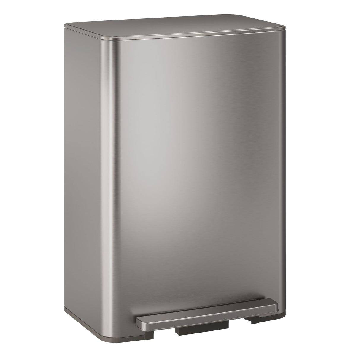 Kohler 45L black stainless steel step trash can