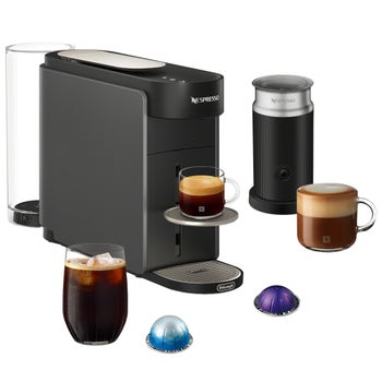 Nespresso Vertuo UP graphite coffee and espresso maker with Aeroccino milk frother