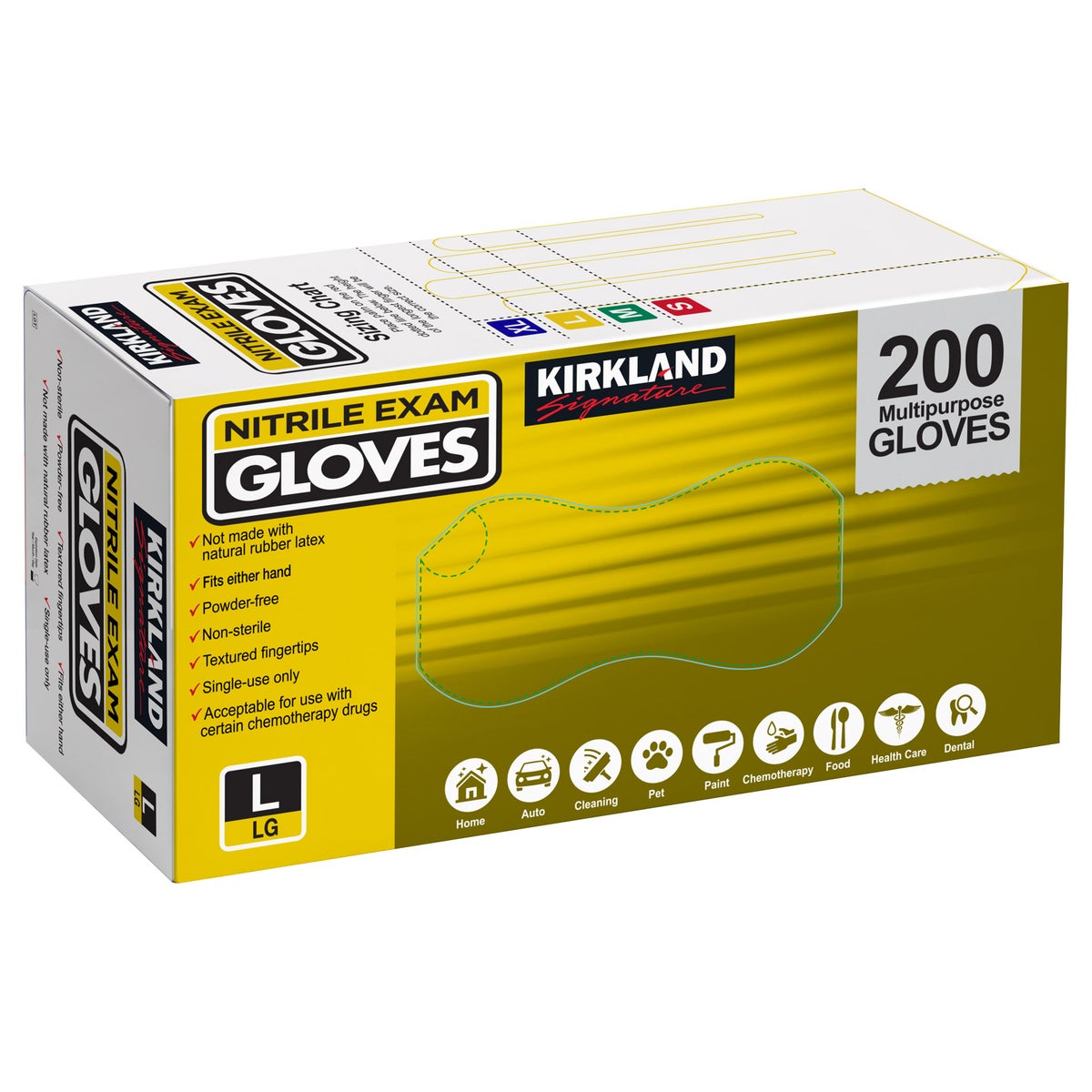 400 count Kirkland Signature nitrile glove boxes