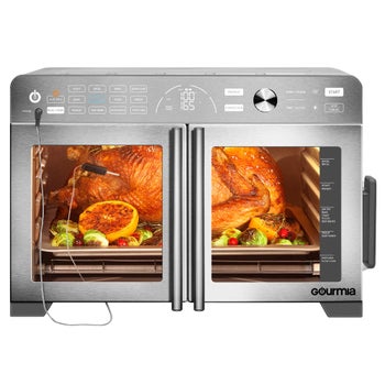 Gourmia XL French door countertop air fry oven with temperature probe