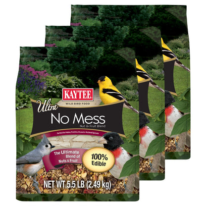 Kaytee no mess nut and fruit wild bird food 3-pack