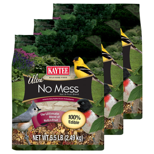 Kaytee no mess nut and fruit wild bird food 3-pack