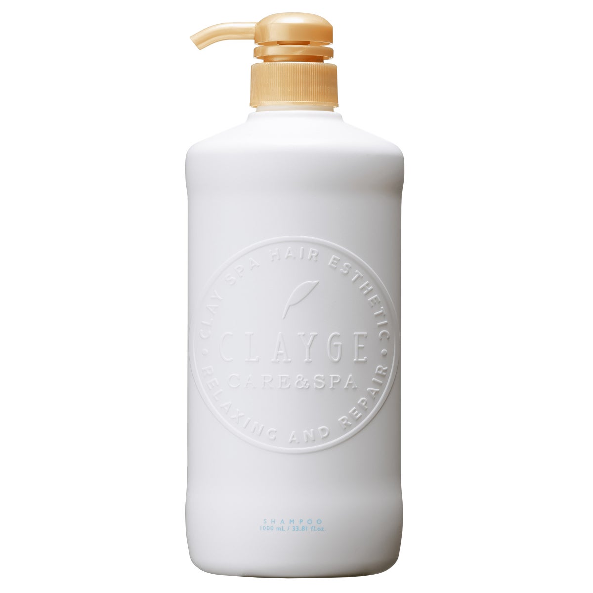 33.8 fl oz Clayge shampoo and conditioner bottles