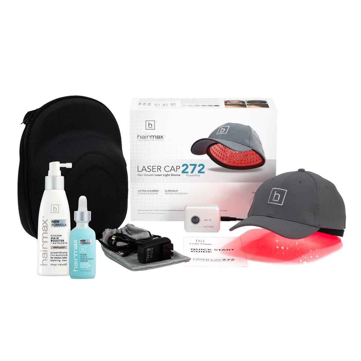 Hairmax laser cap with full scalp coverage